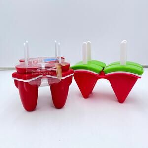Lot of 2 Rocket Shape and Watermelon Shape Popsicle Mold